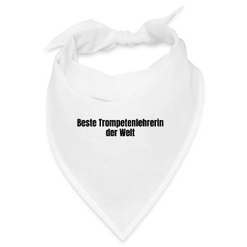 Beste Trompetenlehrerin der Welt Trompete Geschenk - Bandana - Weiß - Vorne