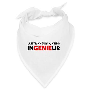 Genie Ingenieur - Bandana - Weiß - Vorne
