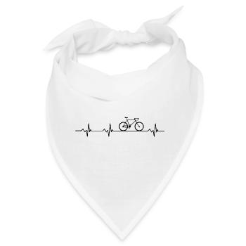 Pulsschlag Fahrrad - Bandana - Weiß - Vorne