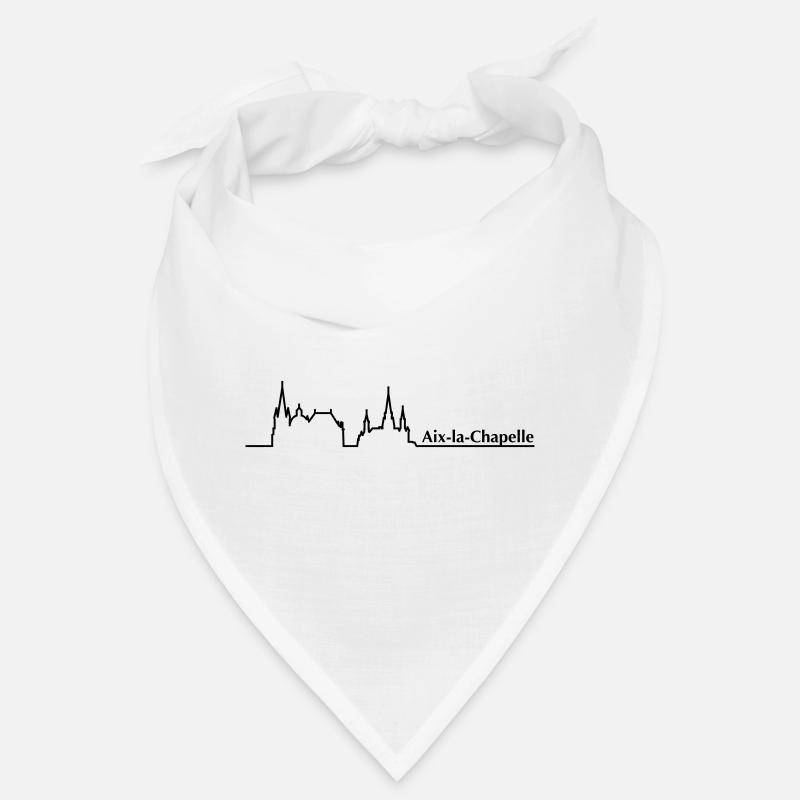 Aachen Skyline - Bandana - Weiß