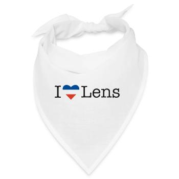 I love Lens - Bandana - Weiß - Vorne