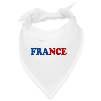 Frankreich - Bandana - Weiß - Vorne