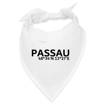 Passau Koordinaten - Bandana - Weiß - Vorne