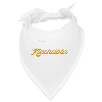 Kuschelbär Gold Kuscheln Kosename Spitzname Pyjama - Bandana - Weiß - Vorne