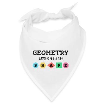 Geometrie hält dich in Form, geometrische Formen - Bandana - Weiß - Vorne