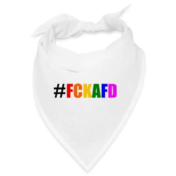 Fck afd - Bandana - Weiß - Vorne