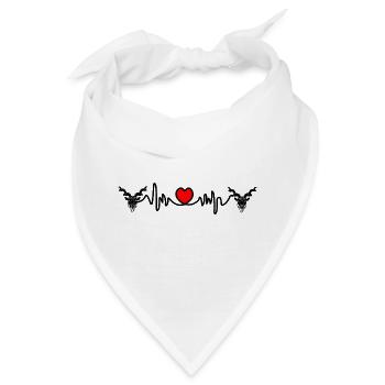 Herzfrequenz Cardio Steinbock Steinbock Steinbock - Bandana - Weiß - Vorne