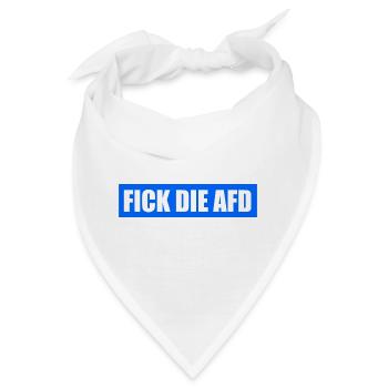 Fick die afd - Bandana - Weiß - Vorne