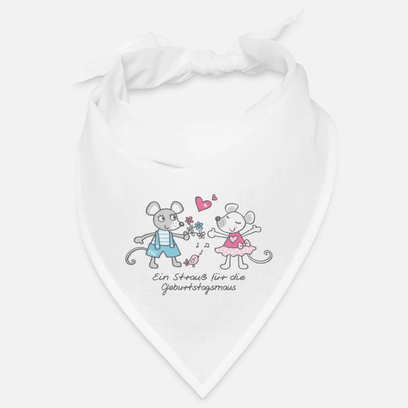 Geburtstagsmaus - Bandana - Weiß