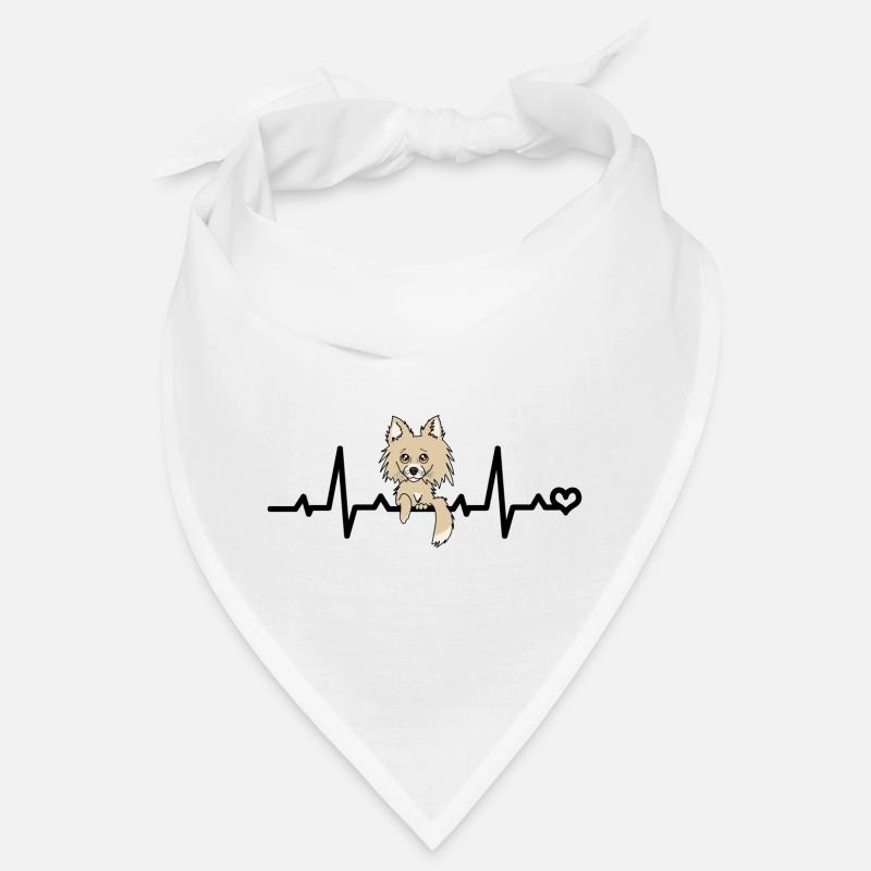 Chihuahua Herzfrequenz - beiger langhaar Chi Hund Bandana