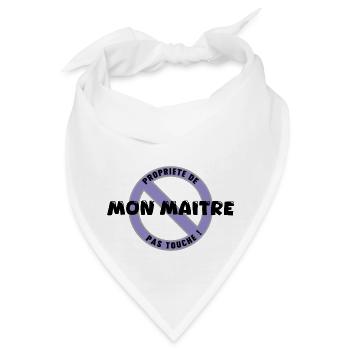 Eigentum meines Herrn, schwarz - Bandana - Weiß - Vorne