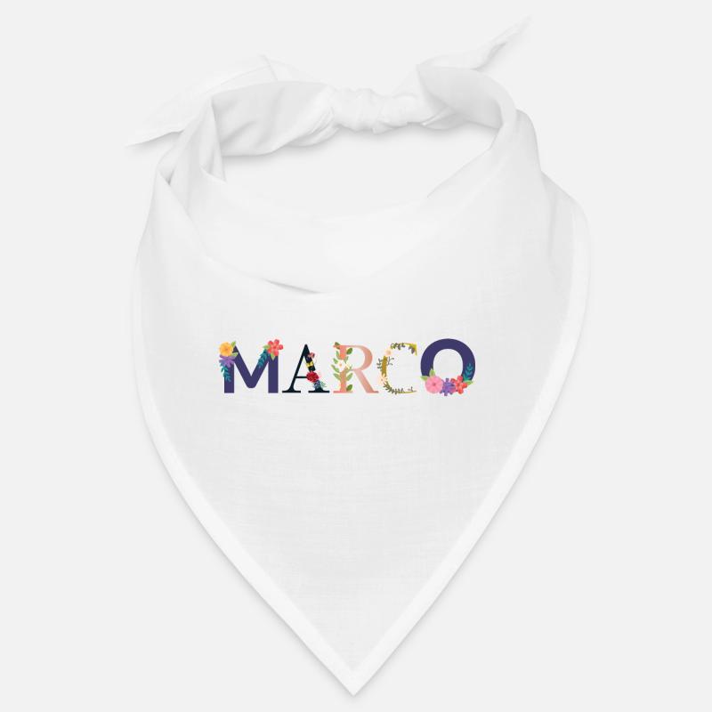 MARCO name decorated with flowers Bandana