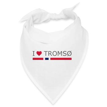 I love Tromso - Norway - Norge - Norwegen - Bandana - Weiß - Vorne