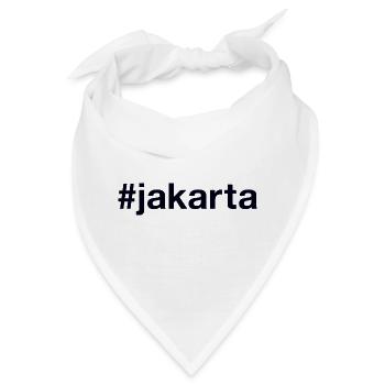 Jakarta Indonesia Hashtag - Bandana - Weiß - Vorne