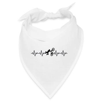 MTB_2_EKG_schwarz - Bandana - Weiß - Vorne