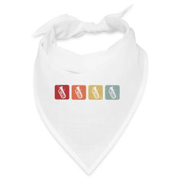 Baritonhorn Retro Brass Band Blechblasinstrument - Bandana - Weiß - Vorne