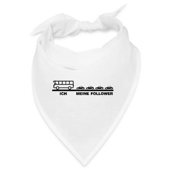 Ich und meine Anhänger lustiges Bus Fahrer Sprüche - Bandana - Weiß - Vorne