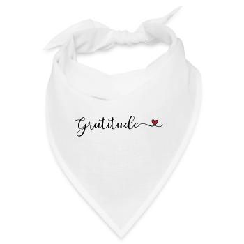 Dankbarkeit niedliches Design mit Herz - Bandana - Weiß - Vorne
