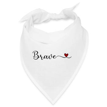 Mutiges Herz - Bandana - Weiß - Vorne