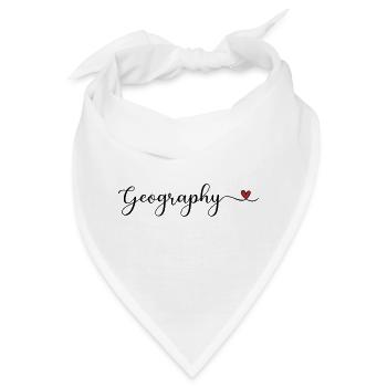 Geographie Herztypografie - Bandana - Weiß - Vorne