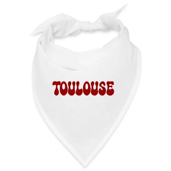 Toulouse Red Drops Buchstaben - Bandana - Weiß - Vorne