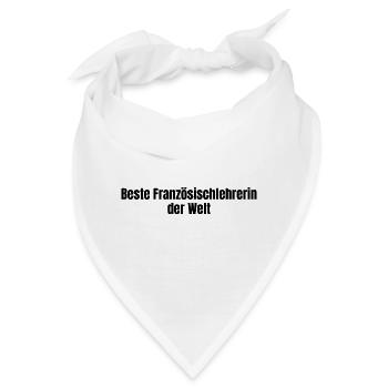 Beste Französischlehrerin der Welt Geschenk - Bandana - Weiß - Vorne