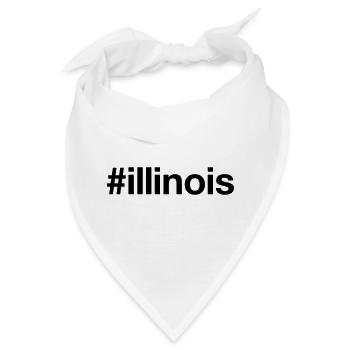 ILLINOIS Hashtag USA - Bandana - Weiß - Vorne