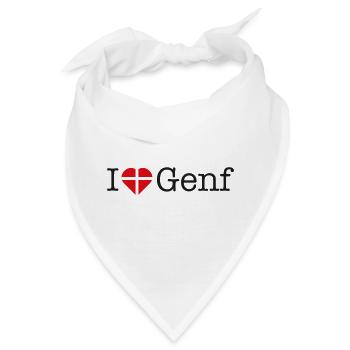 I love Genf - Bandana - Weiß - Vorne