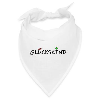 glückskind (schwarz) - Bandana - Weiß - Vorne