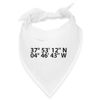 Córdoba Koordinaten - Bandana - Weiß - Vorne
