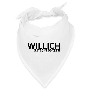 Willich Koordinaten - Bandana - Weiß - Vorne