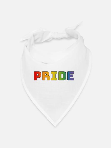 rainbow pride LGBT lgbtqi queer - Bandana - white - Front