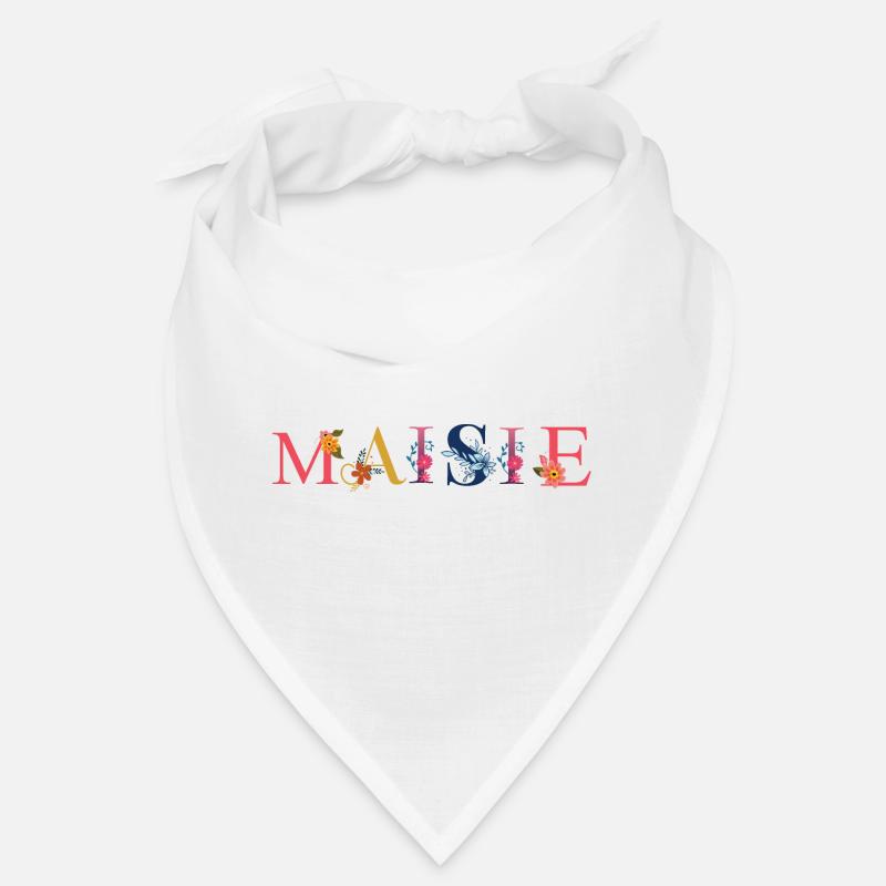 MAISIE Name mit Blumen geschmückt Bandana
