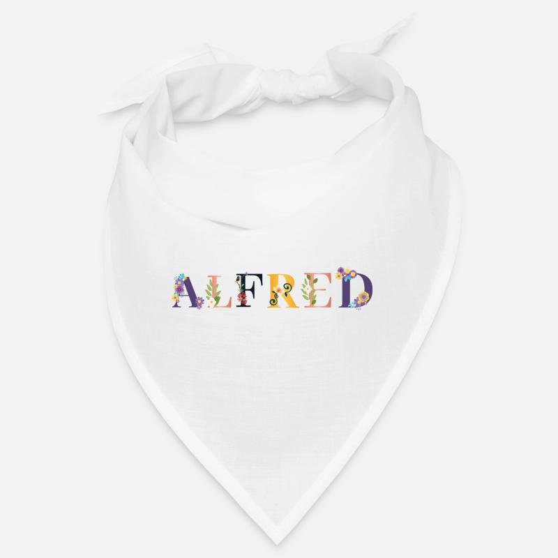 Le nom d’Alfred orné de fleurs Bandana