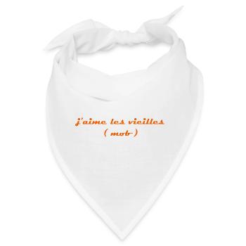 Ich mag den alten orangefarbenen Mob - Bandana - Weiß - Vorne