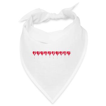 Herzballons binden - Bandana - Weiß - Vorne