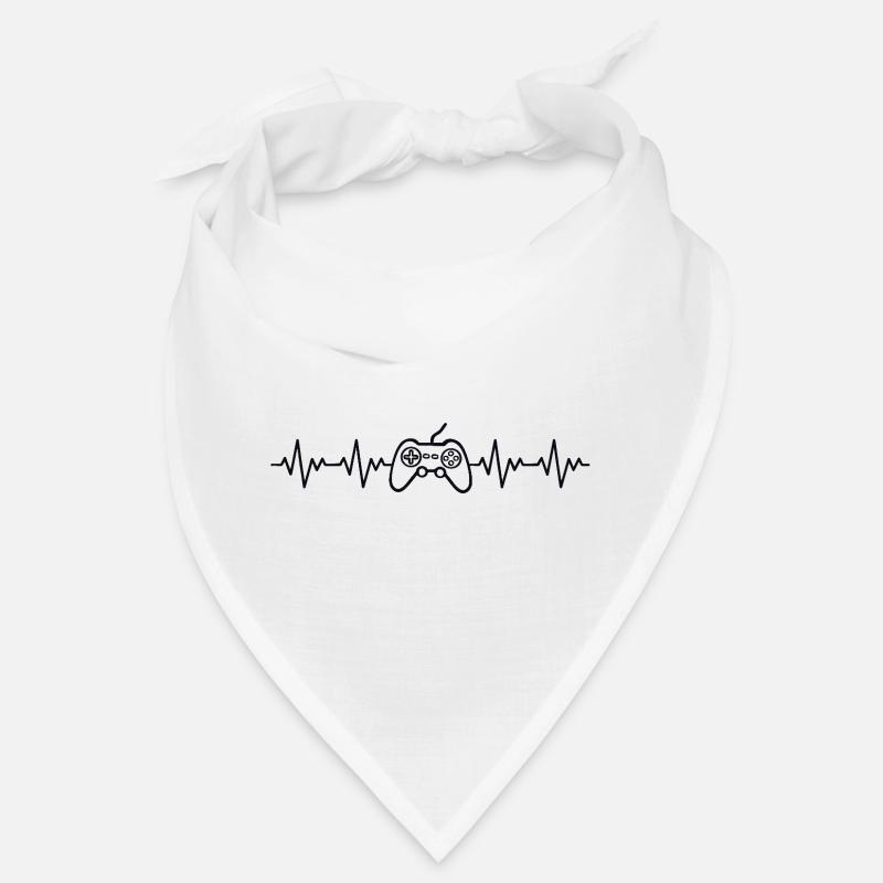 Controller Gamer EKG Herzschlag Bandana