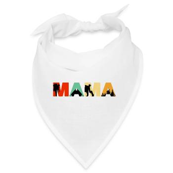Mama Camping Retro Sunset Hiking Silhouette - Bandana - Weiß - Vorne