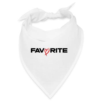 Freehand Herzlinie - Bandana - Weiß - Vorne