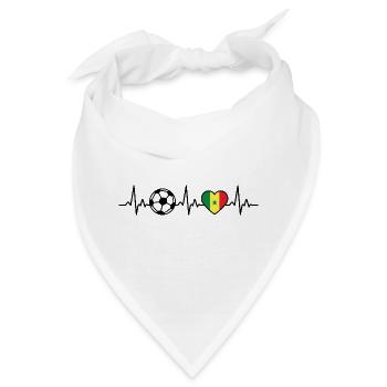 Senegal Fußball Herzschlag Senegal - Bandana - Weiß - Vorne