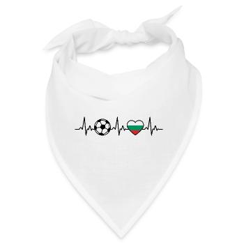 Bulgarien Fußball Herzschlag Bulgarien - Bandana - Weiß - Vorne
