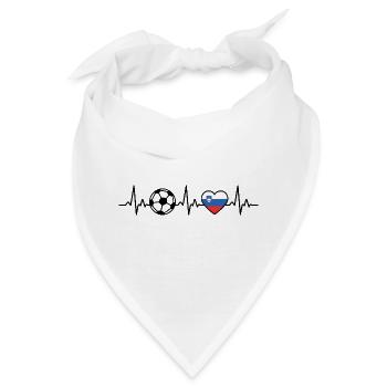 Slowenien Fußball Herzschlag Slowenien - Bandana - Weiß - Vorne