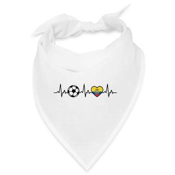 Ecuador Fußball Herzschlag Ecuador - Bandana - Weiß - Vorne