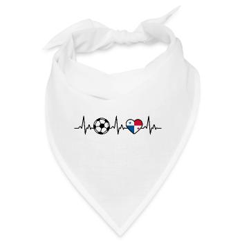 Panama Fußball Herzschlag Panama - Bandana - Weiß - Vorne