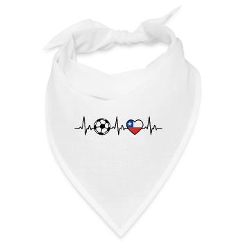 Chile Fußball Herzschlag Chile - Bandana - Weiß - Vorne