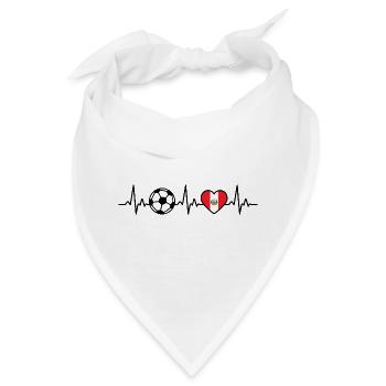 Peru Fußball Herzschlag Peru - Bandana - Weiß - Vorne