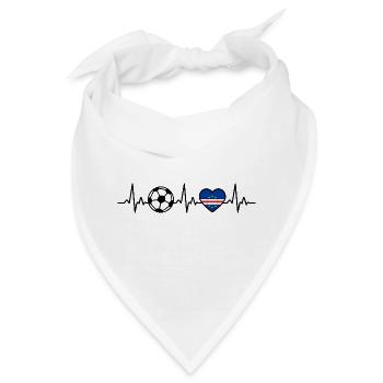 Kap Verde Fußball Herzschlag Kap Verde - Bandana - Weiß - Vorne