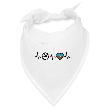 Aserbaidschan Fußball Herzschlag Aserbaidschan - Bandana - Weiß - Vorne