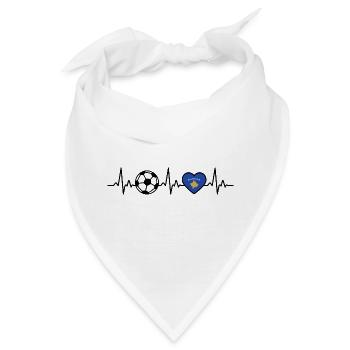Kosovo Fußball Herzschlag Kosovo - Bandana - Weiß - Vorne