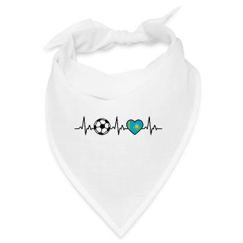 Kasachstan Fußball Herzschlag Kasachstan - Bandana - Weiß - Vorne